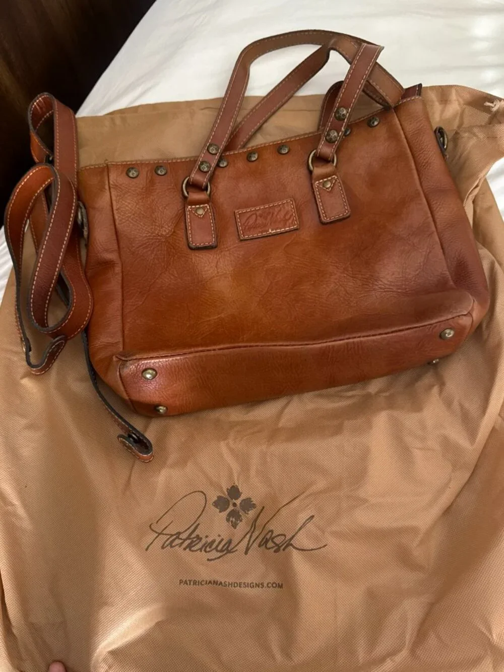 Patricia Nash Leather Convertible Cross Body or Shoulder Bag